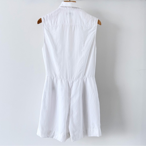 Club Monaco White Linen Blend Tie Waist
Sleeveless Romper Size 2 - Picture 4 of 11